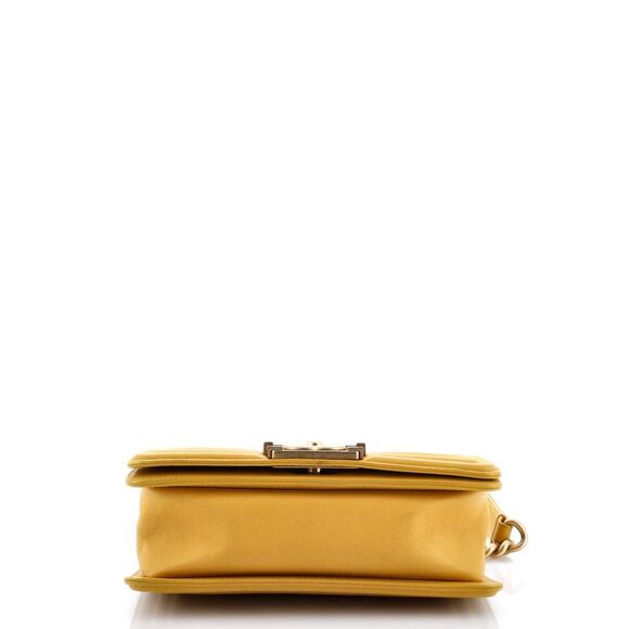 Chanel Boy Flap Bag Quilted Lambskin Small Yellow - Picture 4 of 7